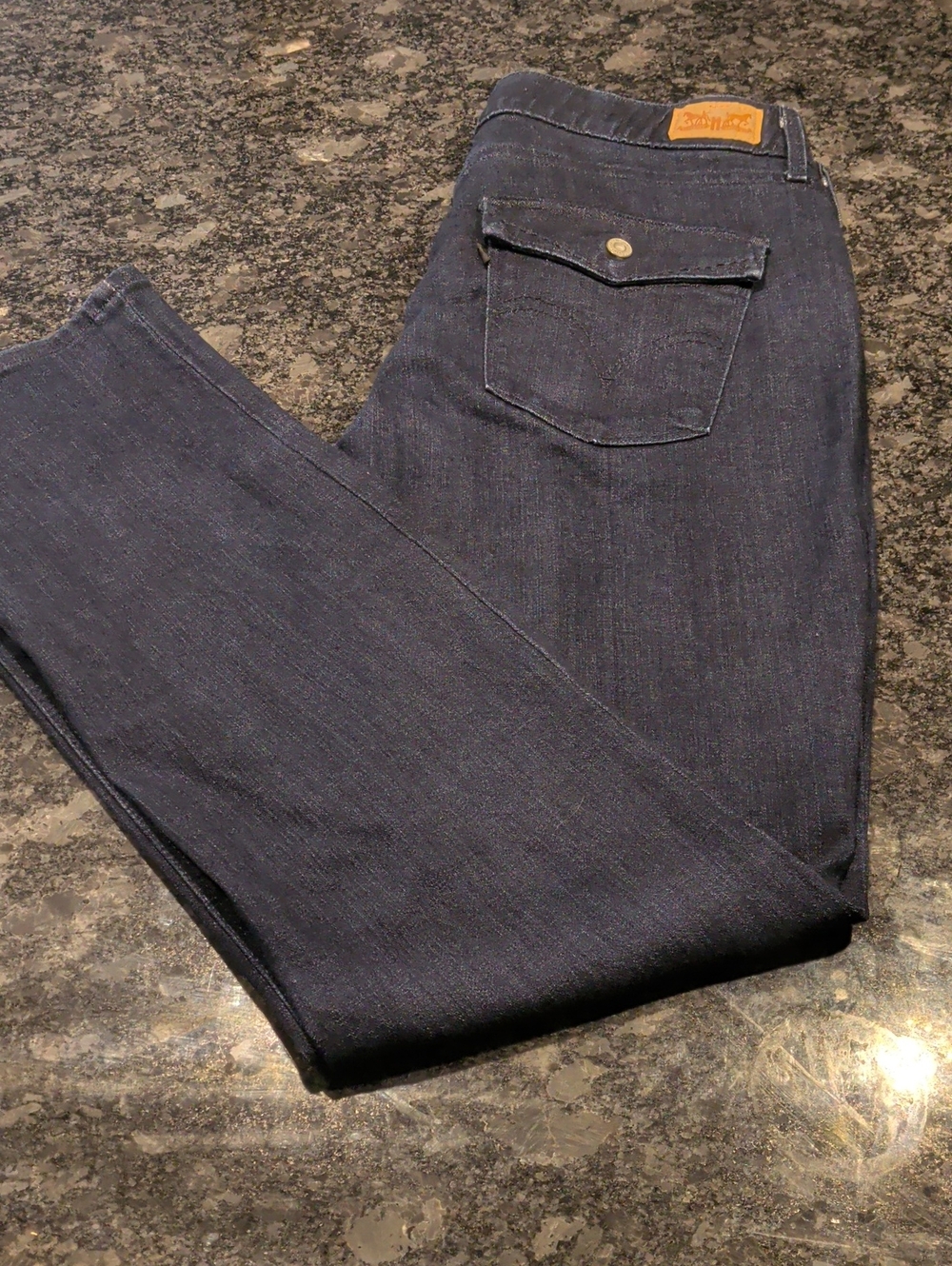 Levi's 525 Straight Leg Jeans Black Waist 14 Like New